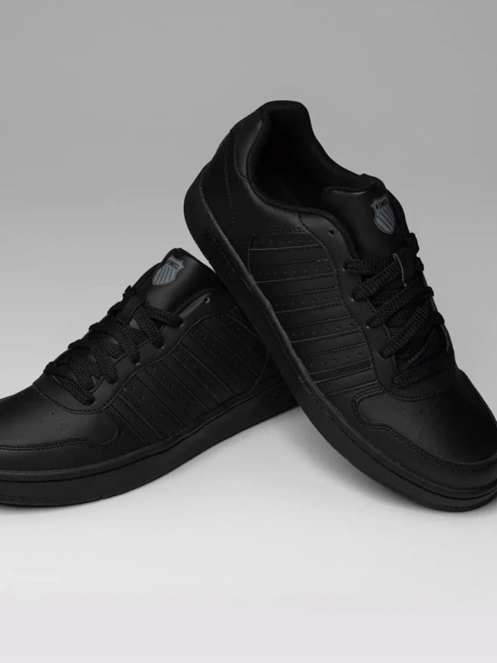 Men's All-Black Casual Lace-Up Sneakers
